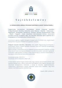 Sajtóközlemény