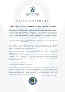 2026 Sajtóközlemény